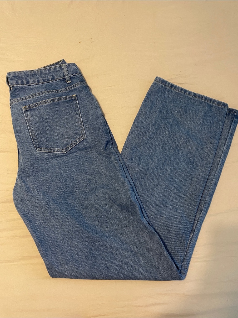 SHEIN Men's Straight Blue Denim Jeans